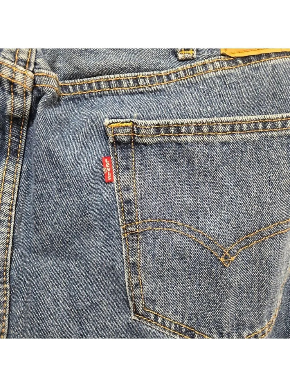 Levi's 505 Regular Fit Straight Leg Jeans 40x32 Medium Wash Blue Cotton